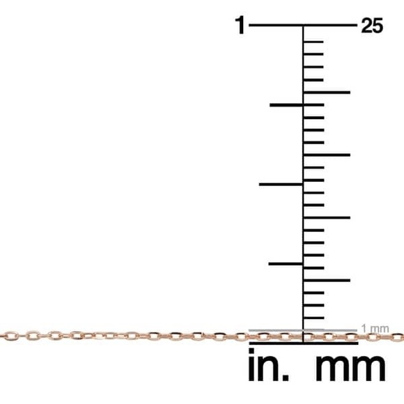 Brand New 14k Rose Gold Plated Cable Chain - Picture 4 of 5